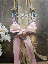 Load image into Gallery viewer, Personalized Horse Gift - Pink Sands Rustic Horseshoe