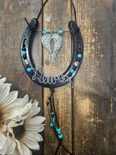 Load image into Gallery viewer, Horse Memorial Gift - Angel Wings Horseshoe