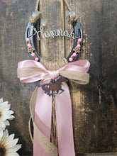 Load image into Gallery viewer, Personalized Horse Gift - Pink Sands Rustic Horseshoe