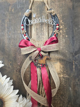 Load image into Gallery viewer, Personalized Horse Gift - Rustic Horseshoe - Horse Lover Gift for Equestrians & Barrel Racers