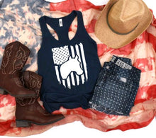 Load image into Gallery viewer, American Flag Horse Head Graphic Tank Top