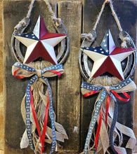 Load image into Gallery viewer, American Flag Rustic Horseshoe