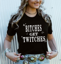 Load image into Gallery viewer, Horse Lover T-shirt - Bitches get Twitches
