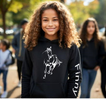 Load image into Gallery viewer, Custom Horse Gift for Kids - Personalized Equestrian Hoodie