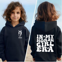 Load image into Gallery viewer, Horse Gift for Kids - Personalized In My Horsegirl Era Hoodie