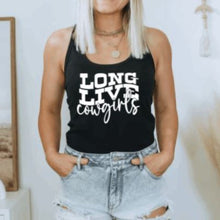 Load image into Gallery viewer, Long Live Cowgirls Graphic Tank Top