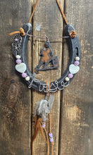 Load image into Gallery viewer, Personalized Horse Gift - Lilac Love Dreamcatcher Horseshoe