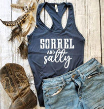 Load image into Gallery viewer, Horse Gift - Sorrel and Salty Horse Lover Tank Top for Barrel Racers & Equestrians