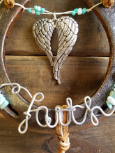 Load image into Gallery viewer, Horse Memorial Gift - Angel Wings Horseshoe