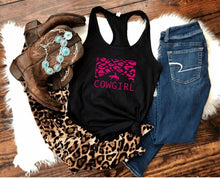 Load image into Gallery viewer, Cheetah Cowgirl Tank Top