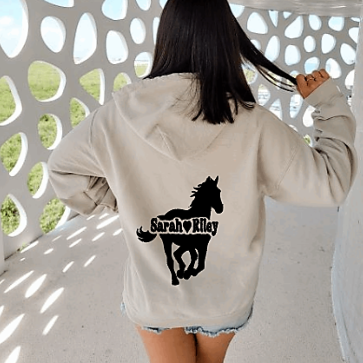 Horse Christmas Sweatshirt Funny Animals Christmas Shirt Horse Graphic Sweater Xmas Winter Clothes Women Sweatshirts