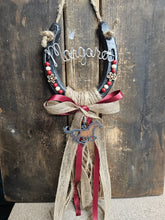 Load image into Gallery viewer, Personalized Horse Gift - Rustic Horseshoe - Horse Lover Gift for Equestrians &amp; Barrel Racers
