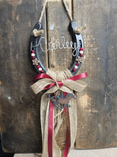 Load image into Gallery viewer, Personalized Horse Gift - Rustic Horseshoe - Horse Lover Gift for Equestrians &amp; Barrel Racers

