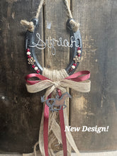 Load image into Gallery viewer, Personalized Horse Gift - Rustic Horseshoe - Horse Lover Gift for Equestrians &amp; Barrel Racers
