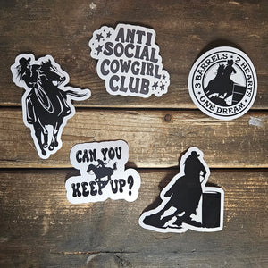 Horse Stickers - Barrel Racer Pack