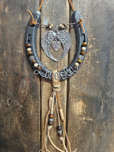 Load image into Gallery viewer, Horse Memorial Gift - Angel Wings Horseshoe
