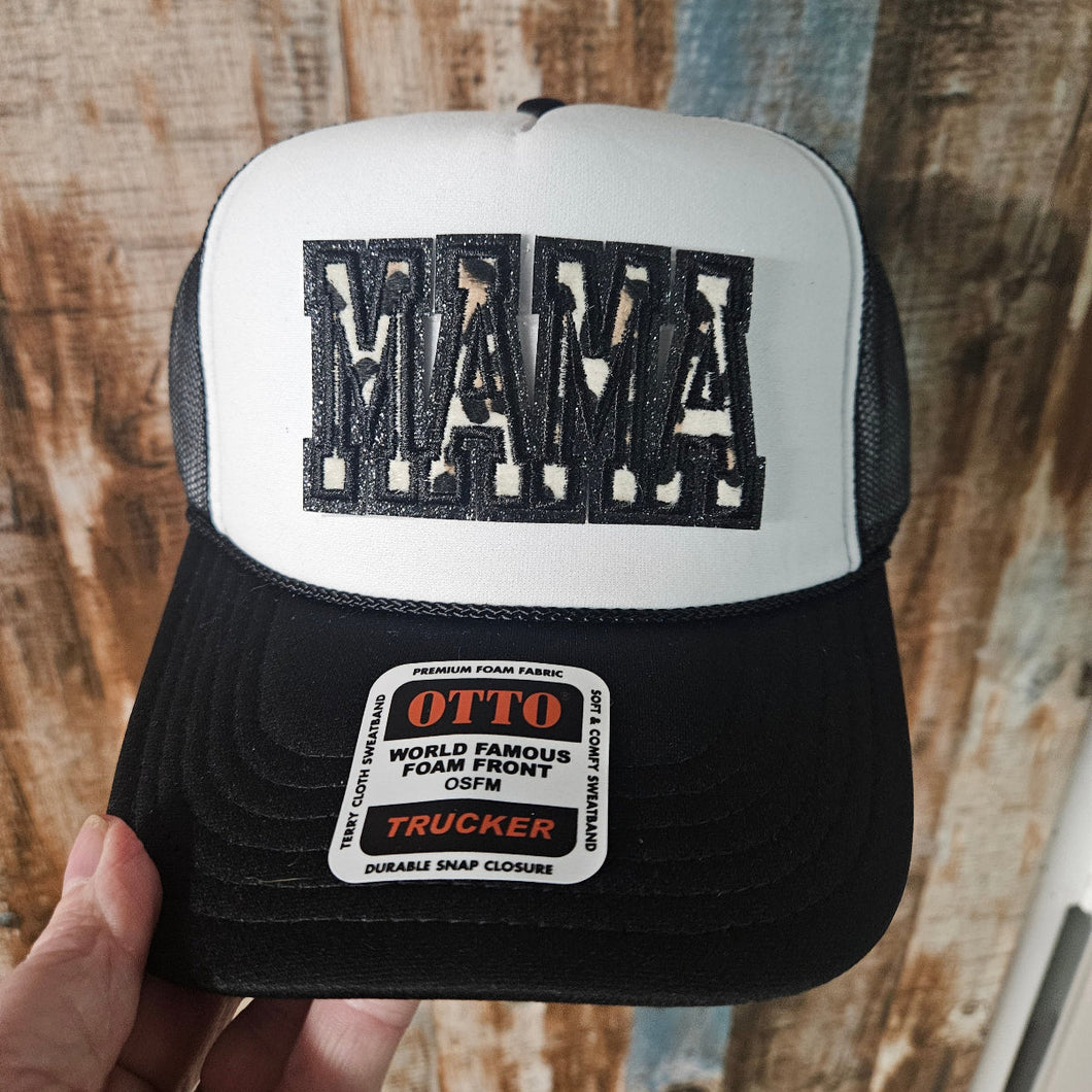 Trucker Hat - Glitter Cheetah Mama