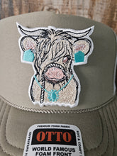 Load image into Gallery viewer, Trucker Hat for Horse Lovers- Highland Cow
