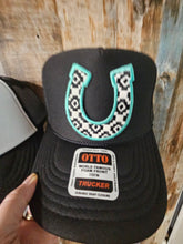 Load image into Gallery viewer, Trucker Hat for Horse Lovers- Good luck Horseshoe
