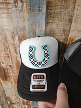 Load image into Gallery viewer, Trucker Hat for Horse Lovers- Good luck Horseshoe
