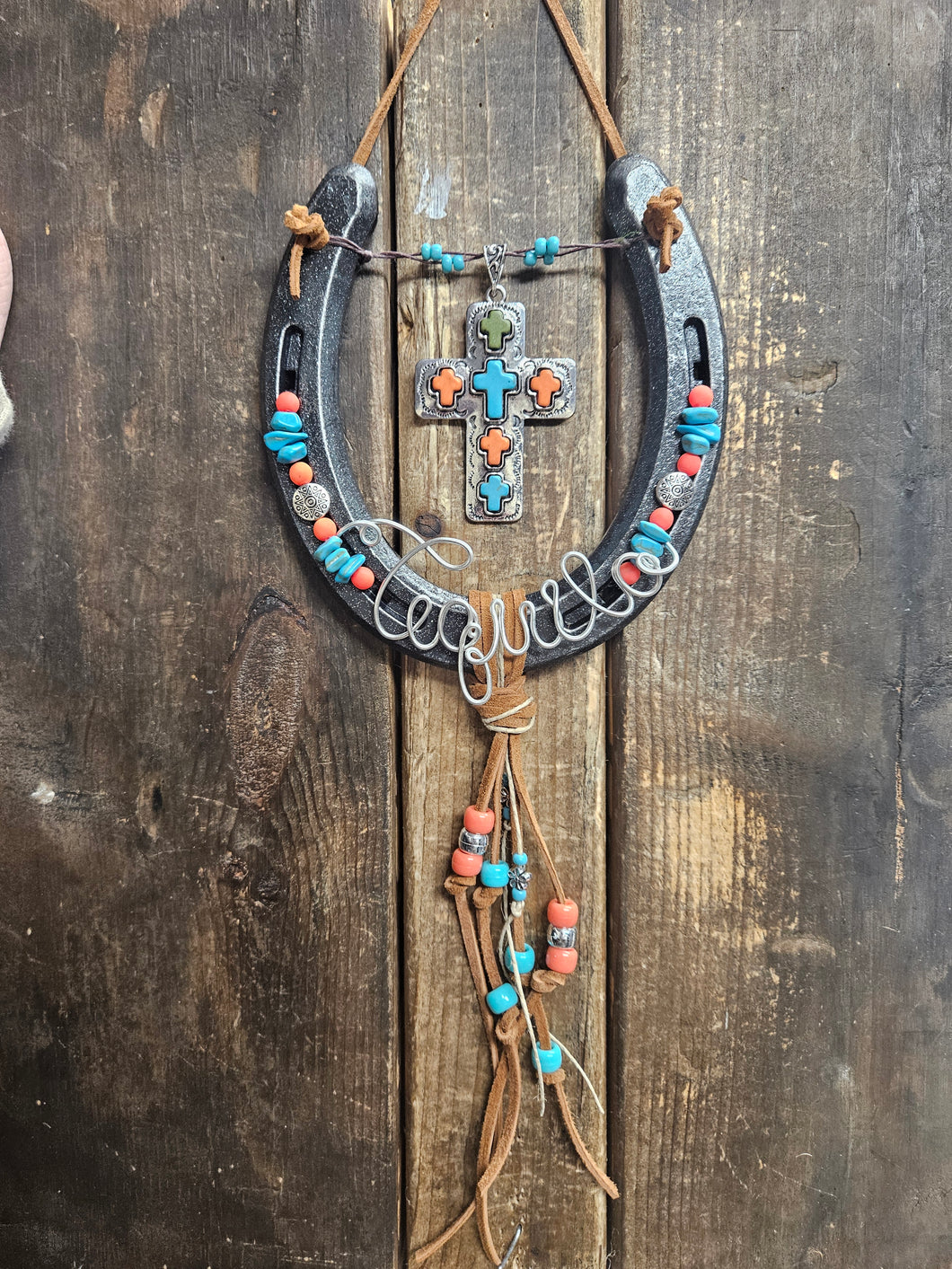 Horse Lover Gift with Southwest Cross