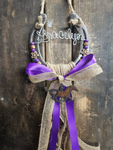 Load image into Gallery viewer, Horse Gifts for Girls - Personalized Horse Gift - Purple Sands Rustic Horseshoe Decor
