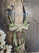 Load image into Gallery viewer, Personalized Horse Gift - Horse Lover Gift for Equestrians and Barrel Racers - Hanging Horseshoe Design
