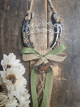 Load image into Gallery viewer, Personalized Horse Gift - Horse Lover Gift for Equestrians and Barrel Racers - Hanging Horseshoe Design
