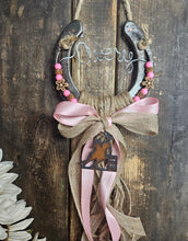 Load image into Gallery viewer, Personalized Horse Gift - Pink Sands Rustic Horseshoe
