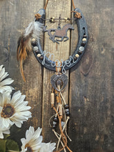 Load image into Gallery viewer, Horse Memorial Gift - Small Angel Wings Horseshoe
