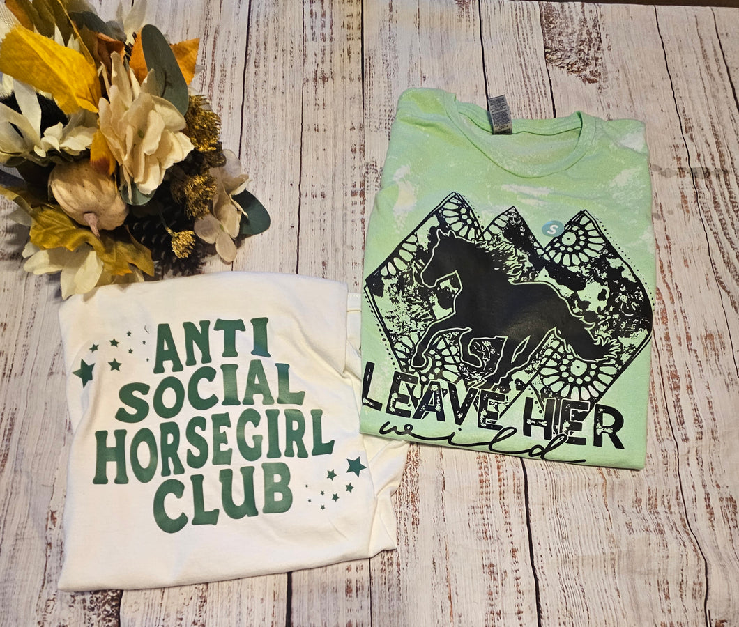 T-shirt Bundle Smalls- Anti Social/ Leave Her Wild Tees