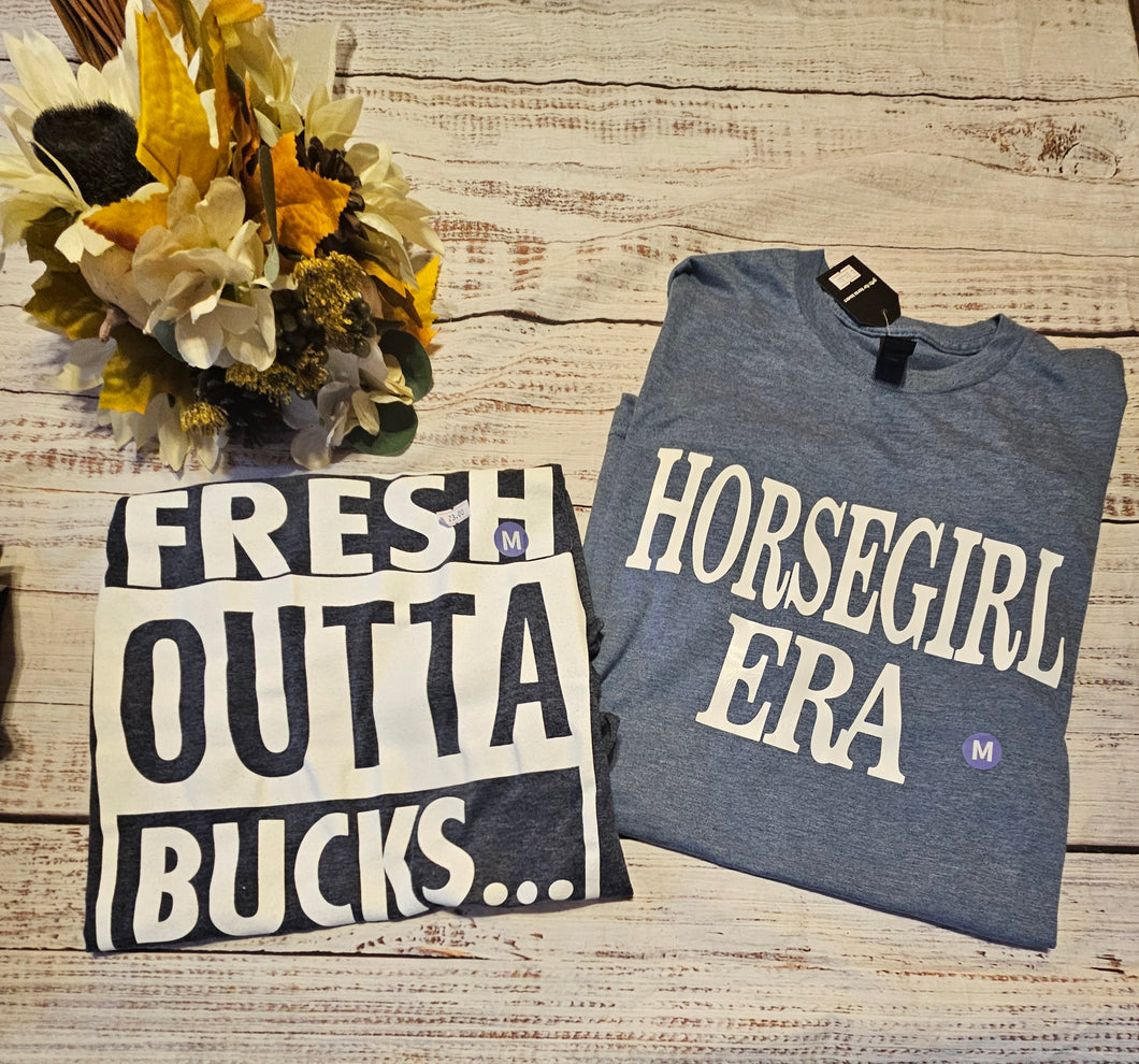 T-shirt Bundle Mediums- Horsegirl Era/ Outta Bucks Tees