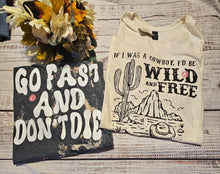 Load image into Gallery viewer, T-shirt Bundle Larges- Go Fast/ If I was a Cowboy Tees
