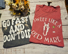 Load image into Gallery viewer, T-shirt Bundle X Larges- Sweet Like a Red Mare/ Go Fast  Tees
