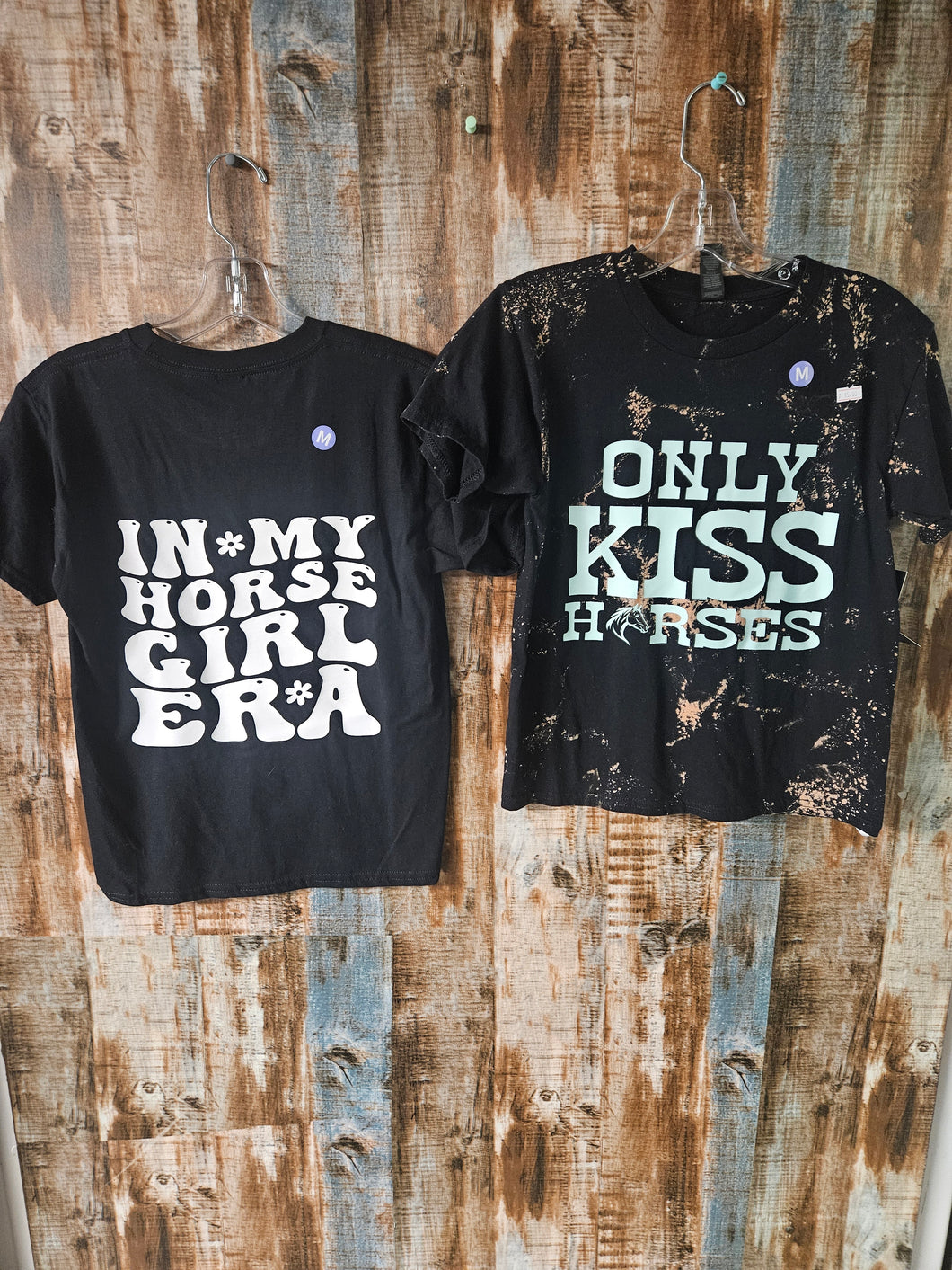KIDS T-shirt Bundle Mediums- Only Kiss Horses/ In My Horsegirl Era Tees