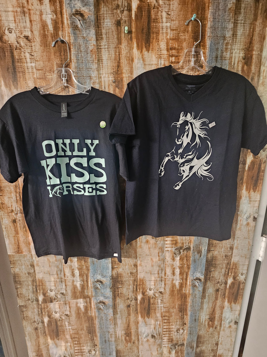 KIDS T-shirt Bundle  X Larges- Only Kiss Horses /Horse Running Tees