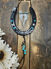 Load image into Gallery viewer, Horse Memorial Gift - Angel Wings Horseshoe
