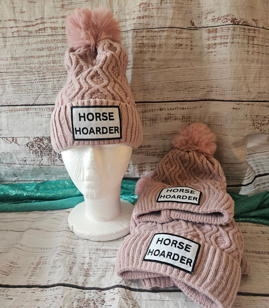 Funny Horse Beanie Winter Hat - Horse Hoarder