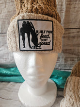 Load image into Gallery viewer, Funny Horse Beanie with Pom Pom Winter Hat - Built for Feed not for Speed
