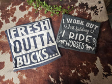 Load image into Gallery viewer, T-shirt Bundle Work Out?/ Fresh Outta Bucks Tees
