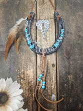 Load image into Gallery viewer, Horse Memorial Gift - Angel Wings Horseshoe
