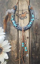 Load image into Gallery viewer, Personalized Horse Gift - Amber Horseshoe Decor
