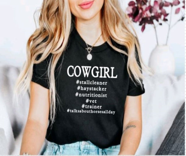 Cowgirl Hashtag Graphic T-shirt
