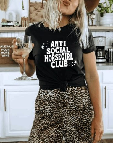 Anti Social Horse Girl Club Graphic T-shirt