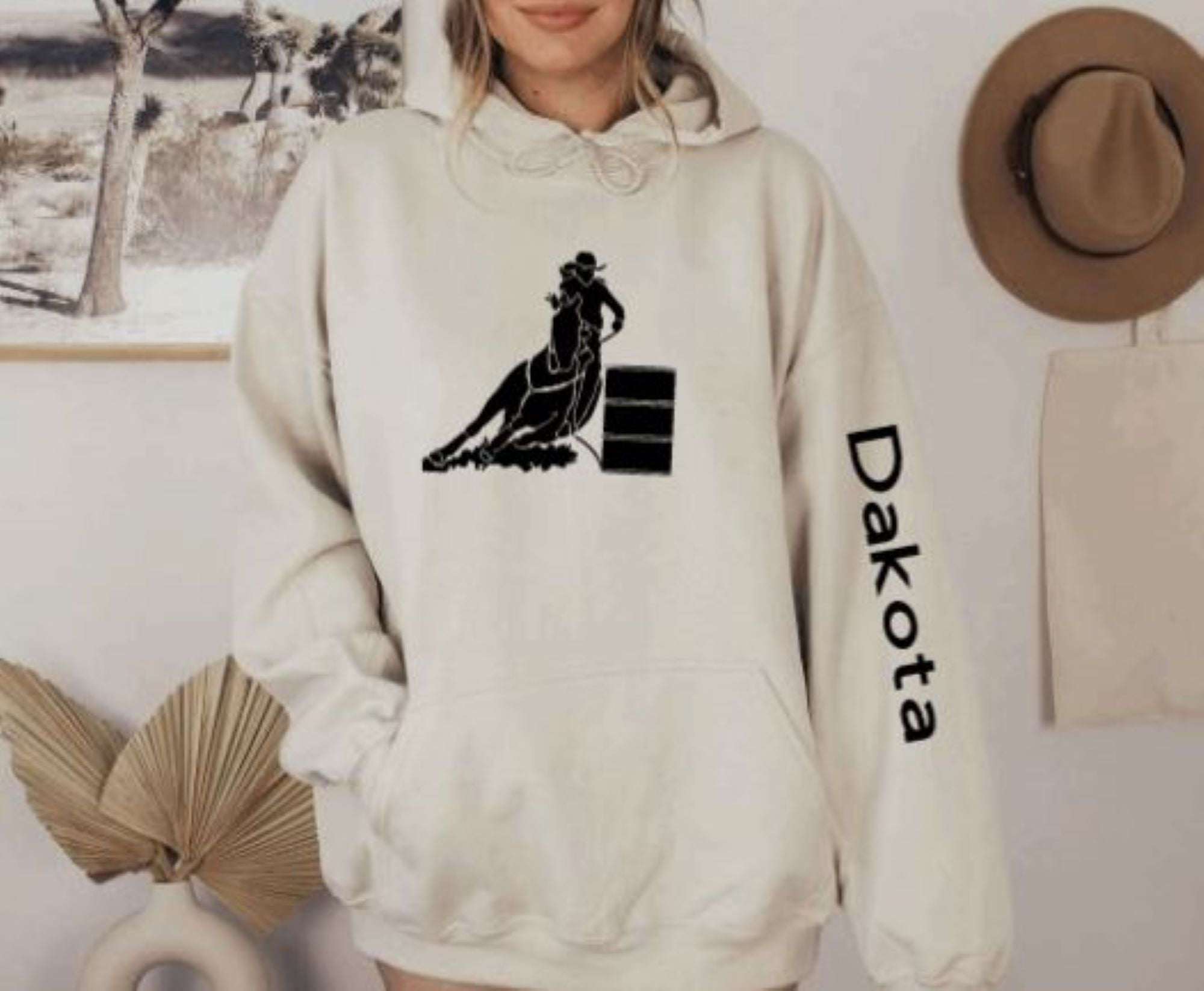 Horse Gift - Custom Barrel Racing Hoodie