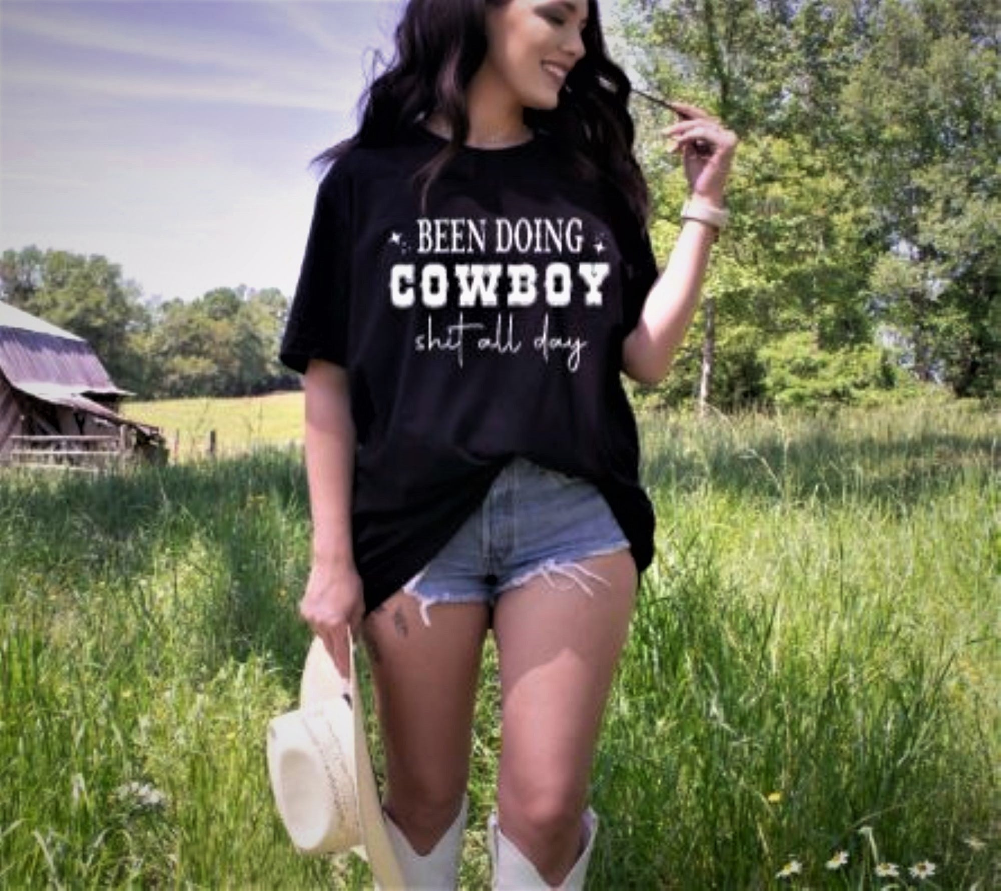Doing Cowboy Shit All Day Long T-shirt - Cowgirl Shirt