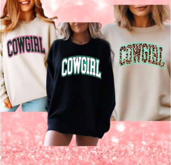 Cowgirl Crewneck Sweatshirt - Custom Horse Gift