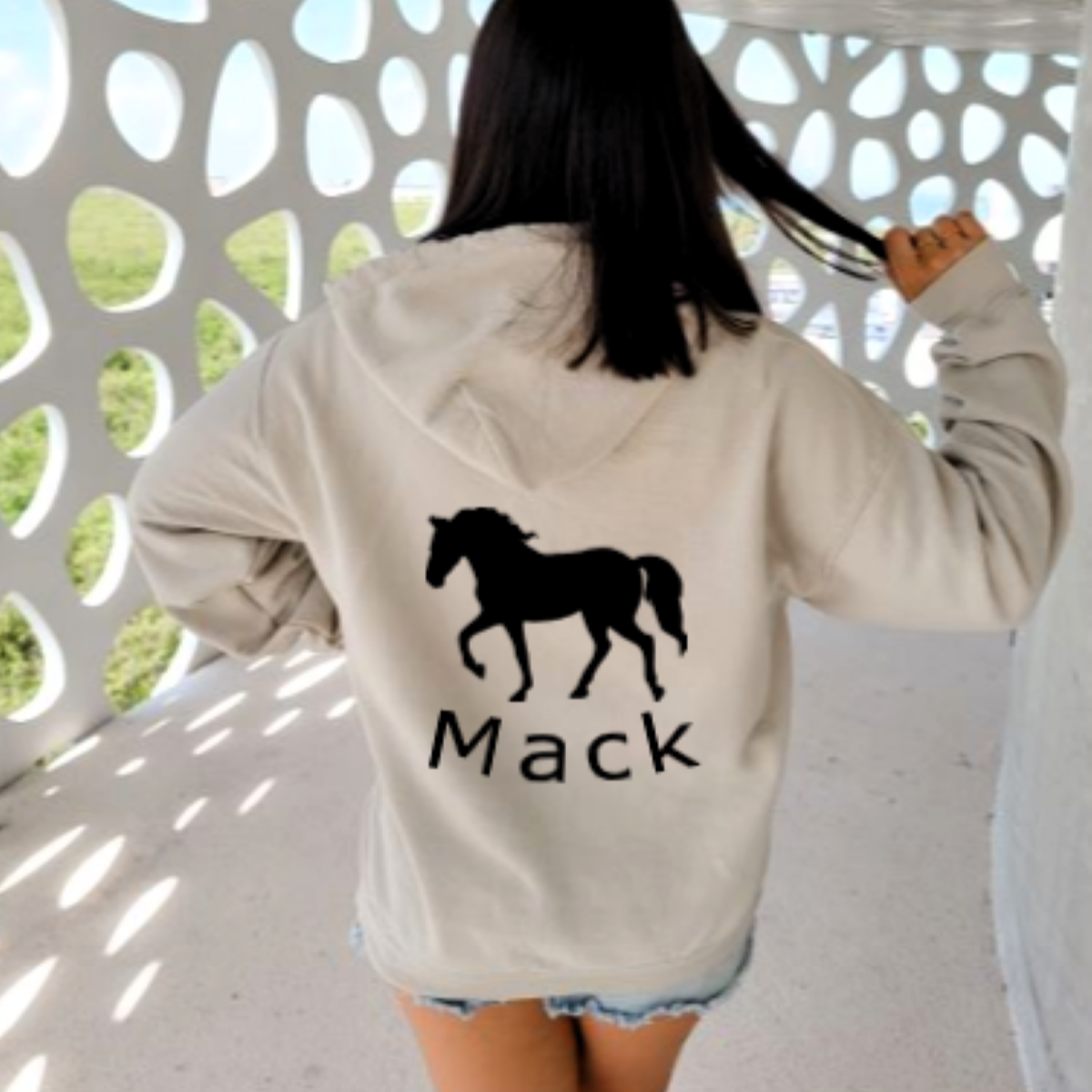Custom Horse Lover Gift - Horse Name Hoodie