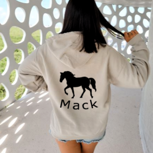 Custom Horse Lover Gift - Horse Name Hoodie