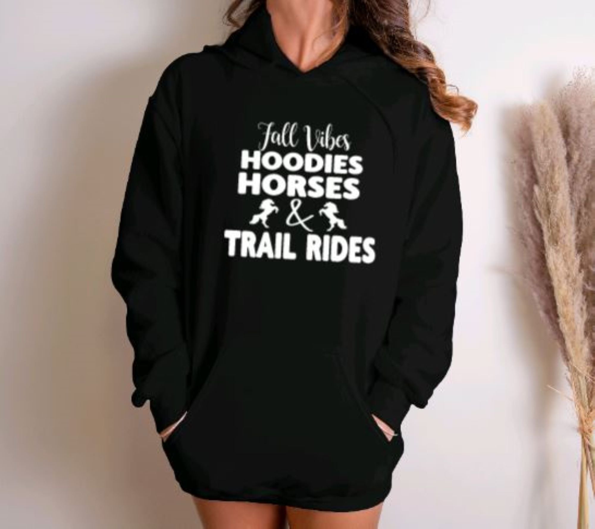 Fall Vibes & Trail Rides Horse Hoodie